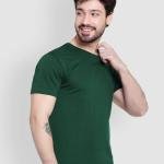 Bottle Green Plain T-Shirt